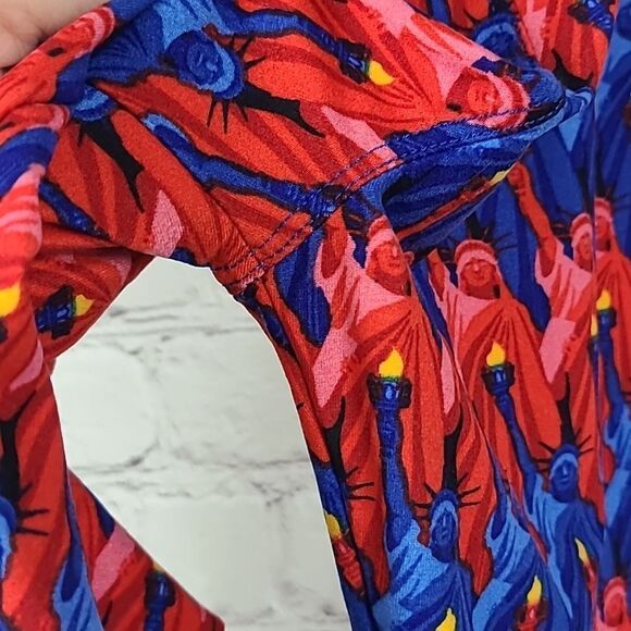LuLaRoe Statue of Liberty One Size (2-10) Butter Soft Legging American USA New - Picture 7 of 7